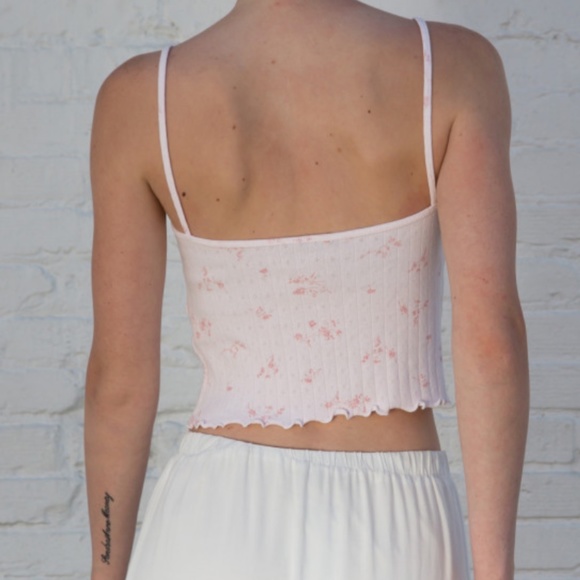NWT Brandy Melville Floral Nicolette Ruffle Tank - Picture 4 of 6